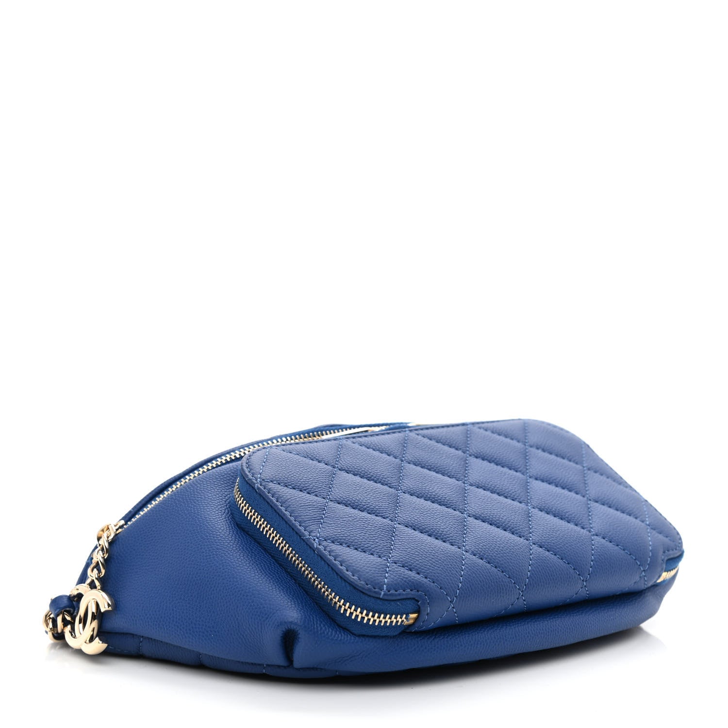 Chanel Caviar Quilted Business Affinity Waist Belt Bag Dark Blue 4 of 11