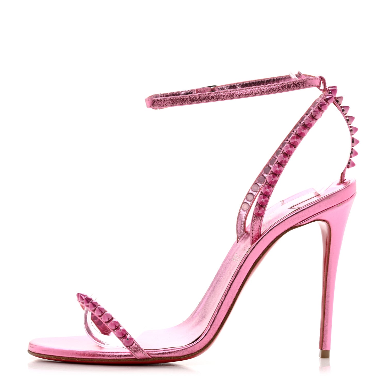 Christian Louboutin Kid Laminato So Me 100 Sandals 38.5 Confettis 1 of 8