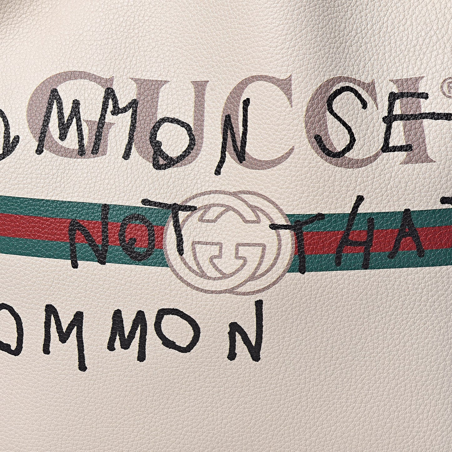 Calfskin Coco Capitan Logo Drawstring Backpack Mystic White