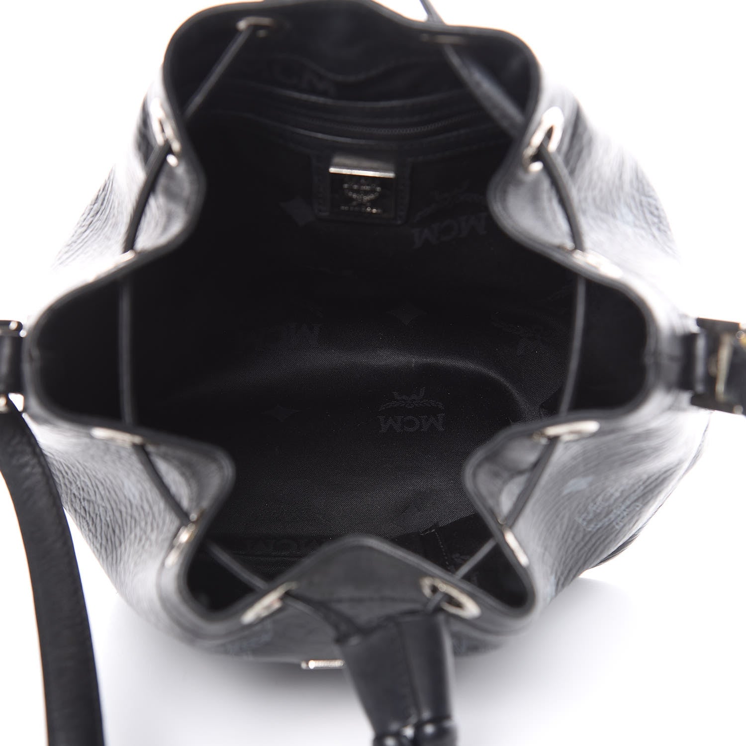 MCM Visetos Essential Drawstring Bucket Bag Black 5 of 16