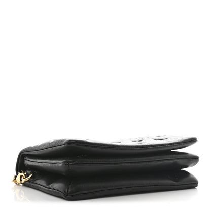 Louis Vuitton Lambskin Embossed Monogram Pochette Coussin Black 4 of 12