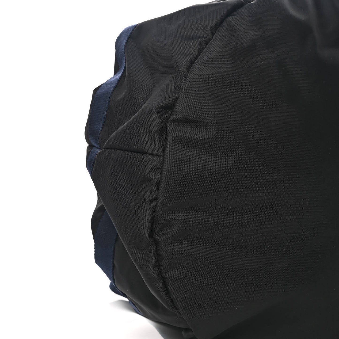 Textured Sport Nylon Logo Embroidered M Wheel Gym Bag Black Bleu Navy