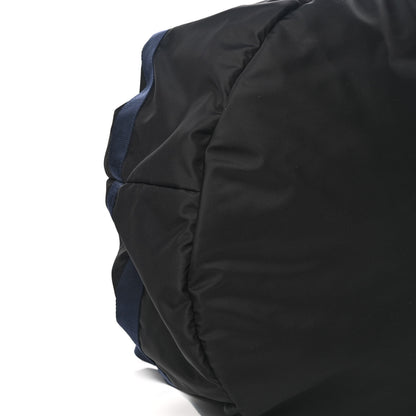 Balenciaga Textured Sport Nylon Logo Embroidered M Wheel Gym Bag Black Bleu Navy 7 of 9