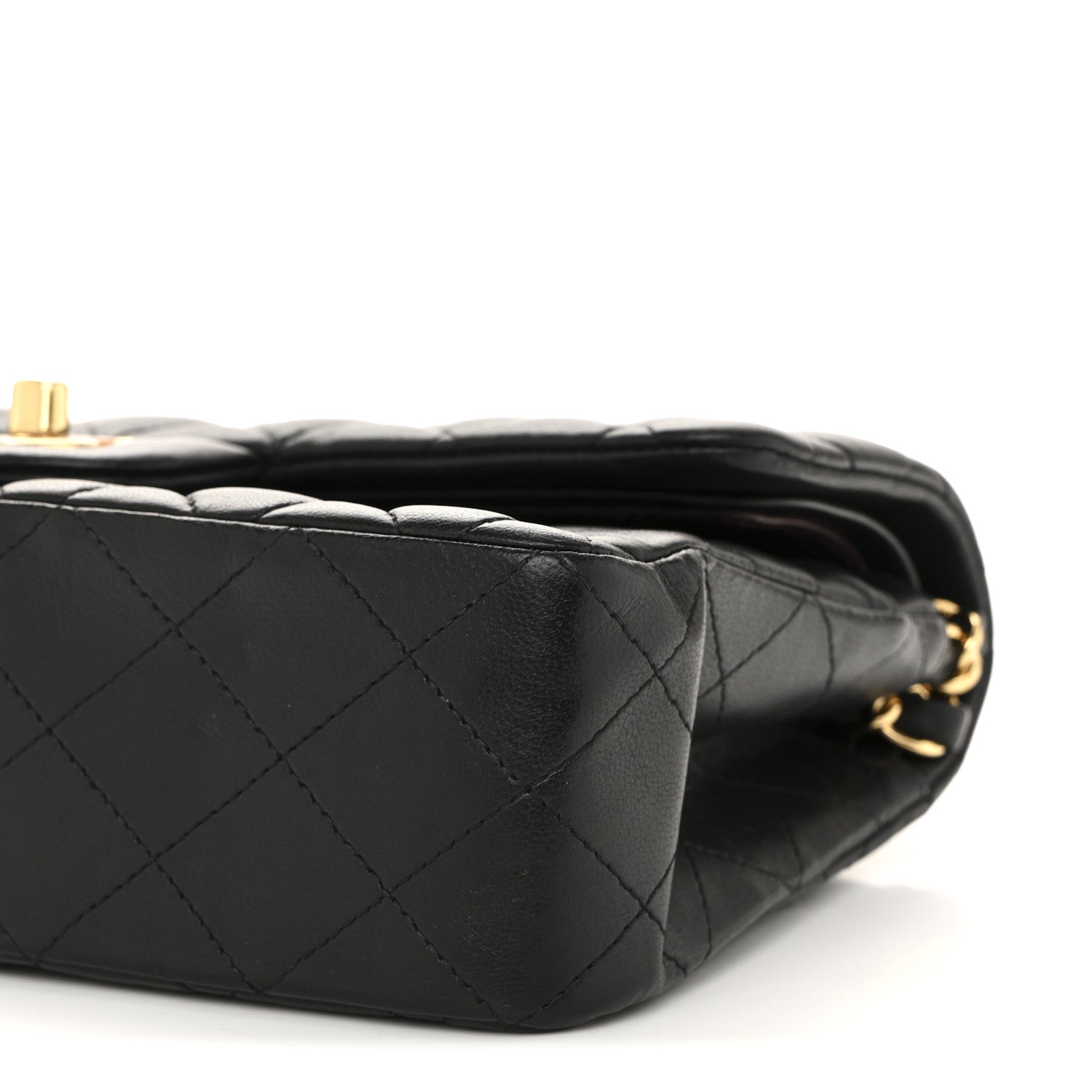 Chanel Lambskin Quilted Small Double Flap Black 10 of 12