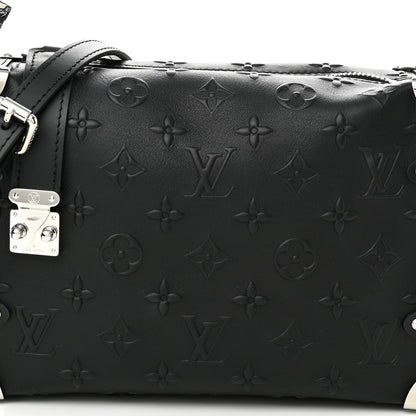 Louis Vuitton Calfskin Debossed Monogram Side Trunk Black 7 of 9