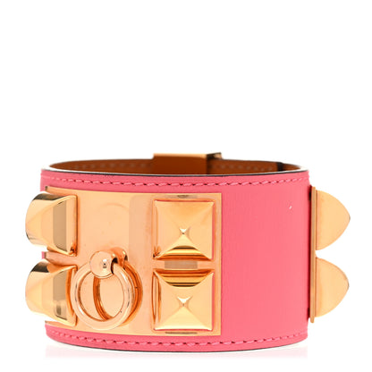 Hermes Swift Collier de Chien CDC Bracelet T2 Rose Azalee 1 of 7