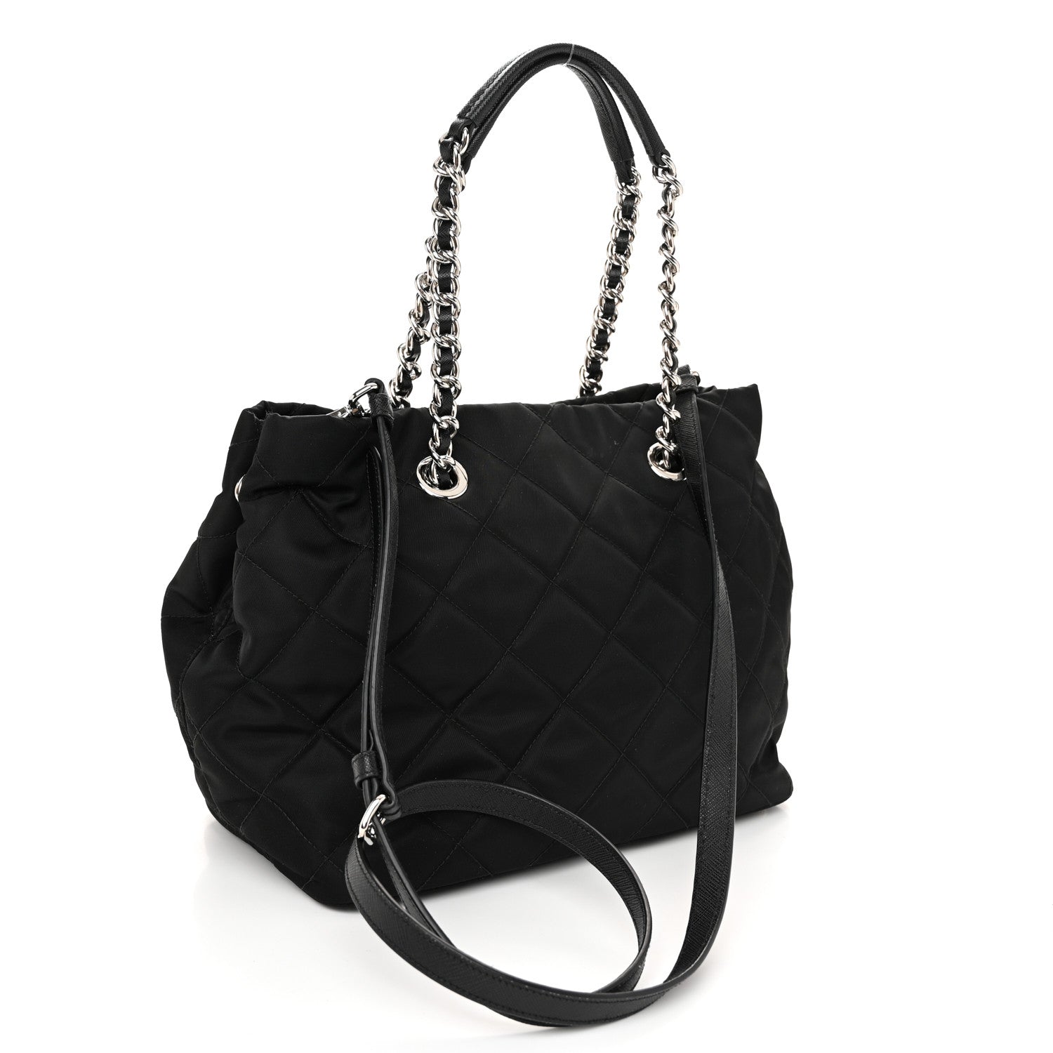 Prada Nylon Tessuto Impuntu Quilted Tote Black 3 of 10