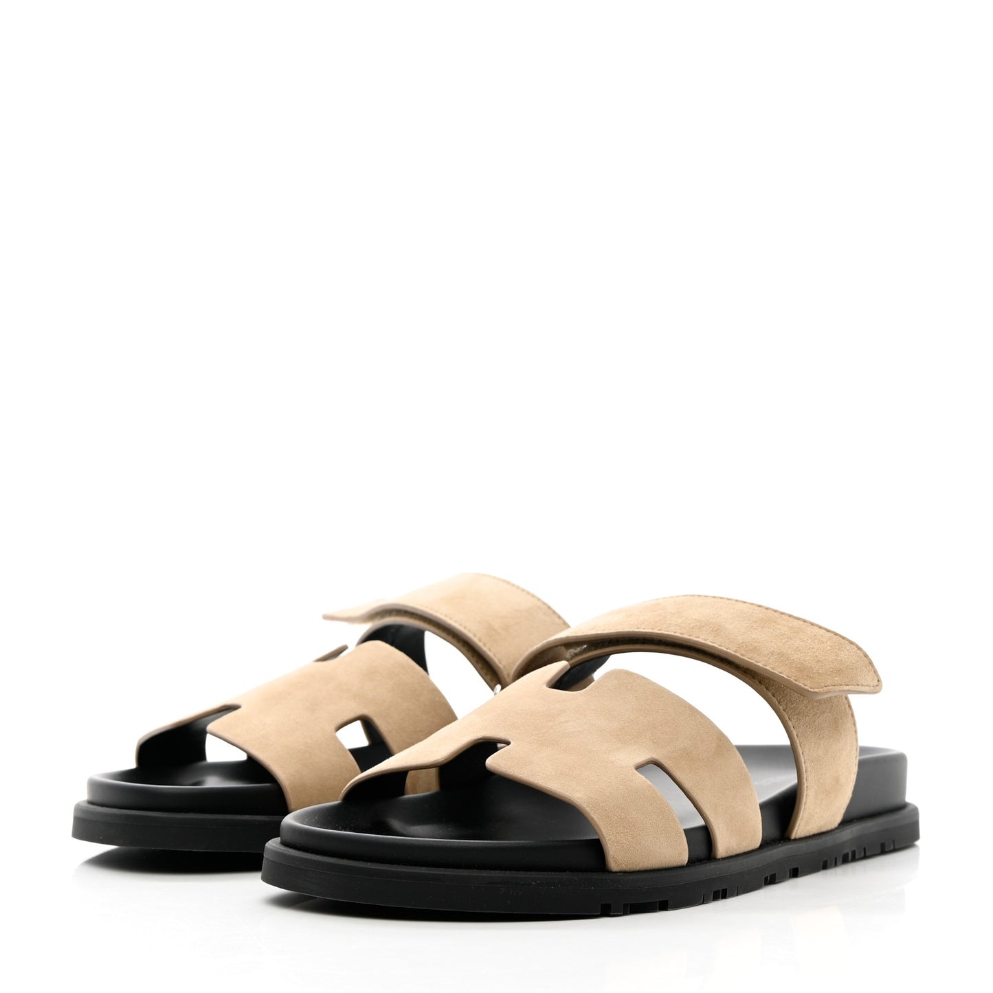 Suede Goatskin Mens Chypre Sandals 40 Beige Argile