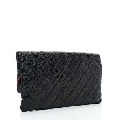 Chanel Caviar Quilted CC Beauty Clutch Black 3 of 8