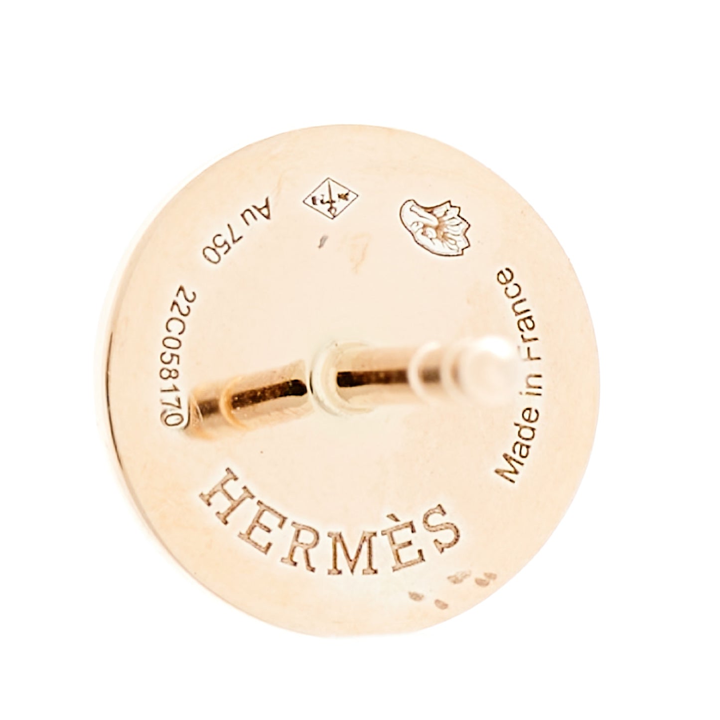 18K Rose Gold TPM Ex-Libris Stud Earrings