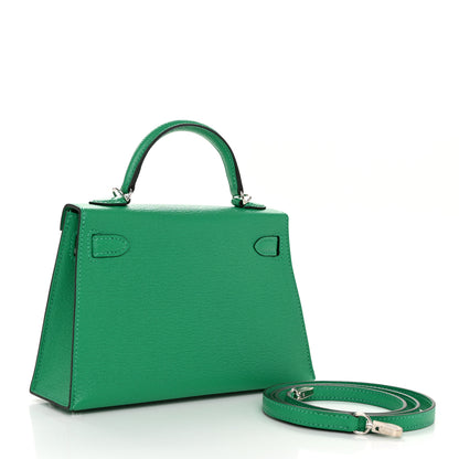 Hermes Chevre Mysore Mini Kelly Sellier 20 Menthe 3 of 13