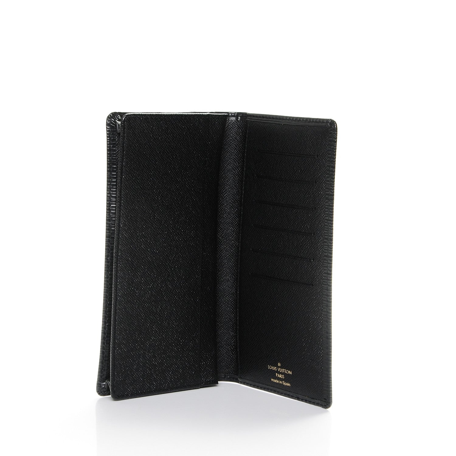 Louis Vuitton Epi Checkbook Organizer Wallet Black 5 of 7