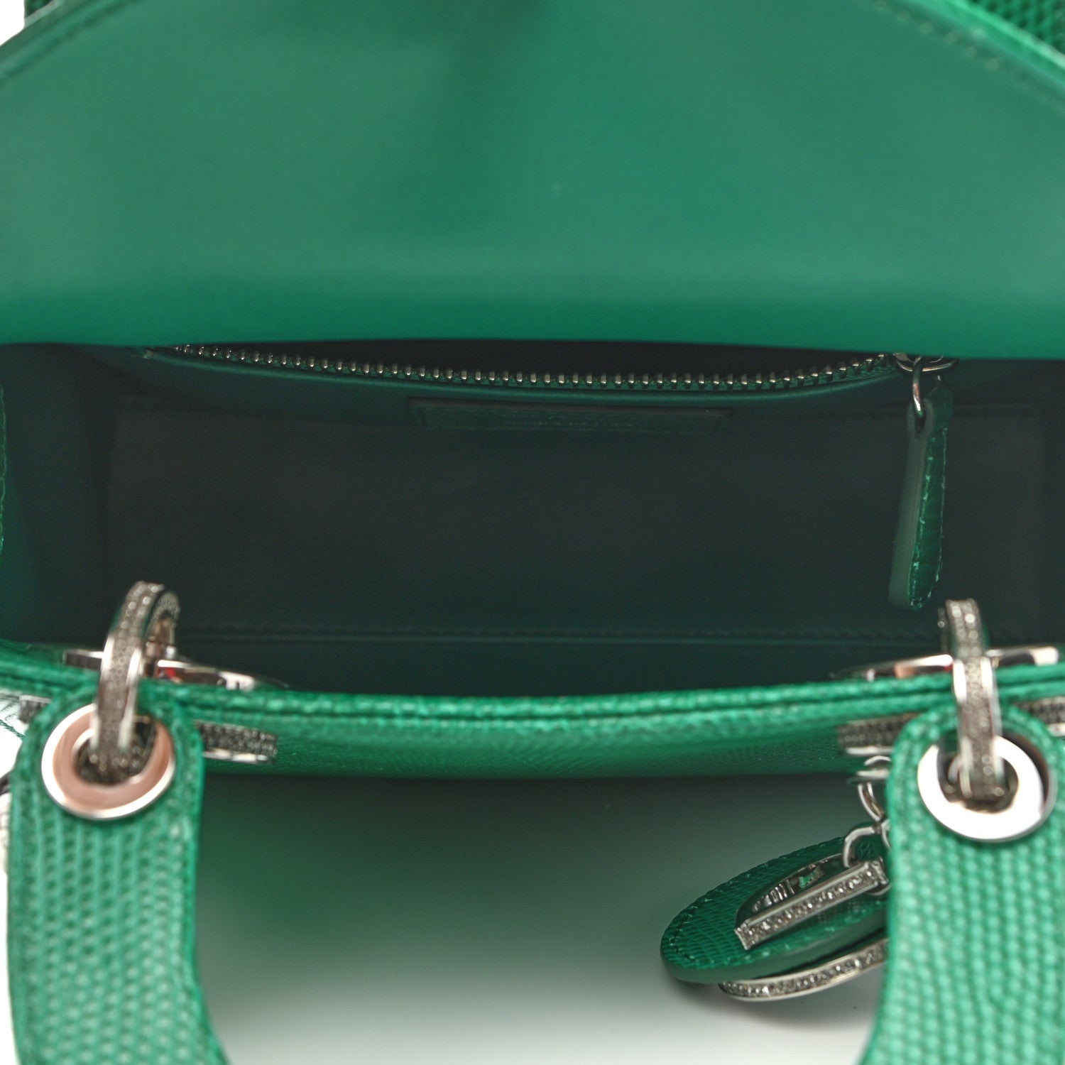 Christian Dior Lizard Swarovski Crystal Mini Lady Dior Green 7 of 8