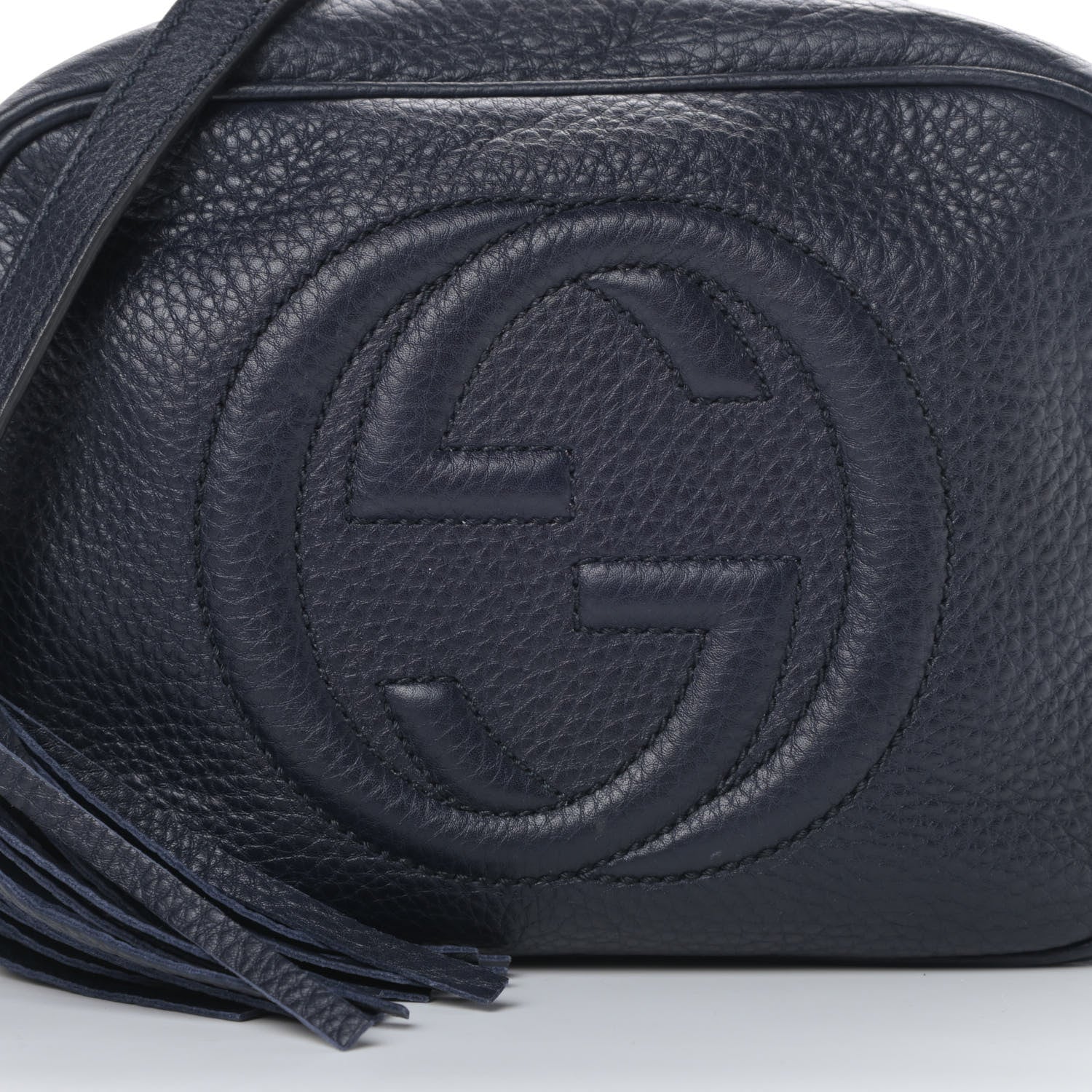 Gucci Pebbled Calfskin Small Soho Disco Bag Blue 8 of 11