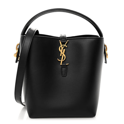 Saint Laurent Shiny Calfskin Le 37 Bucket Bag Black 1 of 9