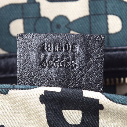Gucci Calfskin Guccissima Signoria Bowler Bag Black 6 of 11