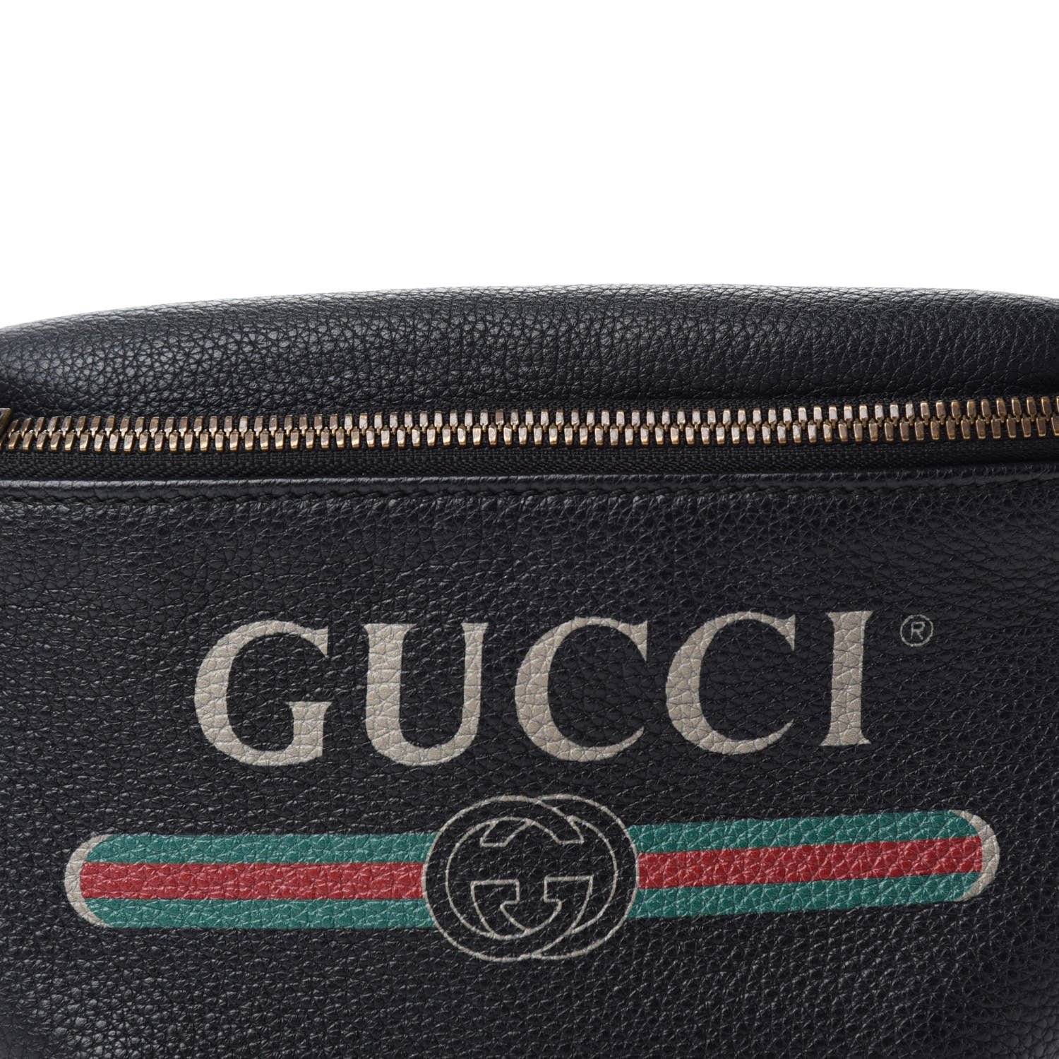 Gucci Grained Calfskin Small Logo Belt Bag Black 10 of 11