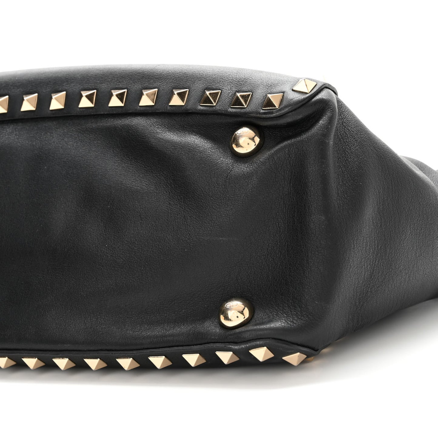 Vitello Small Rockstud Tote Black