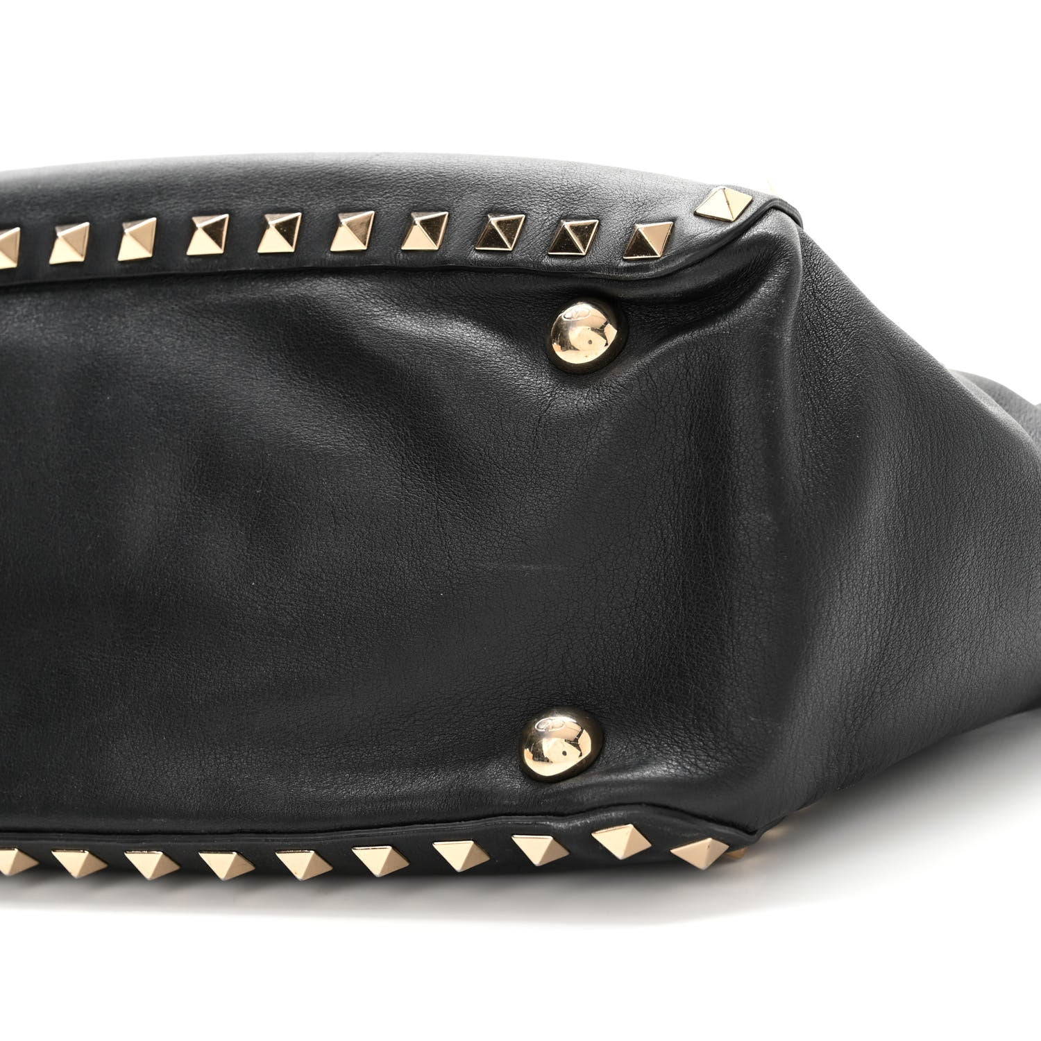 Valentino Garavani Vitello Small Rockstud Tote Black 9 of 10