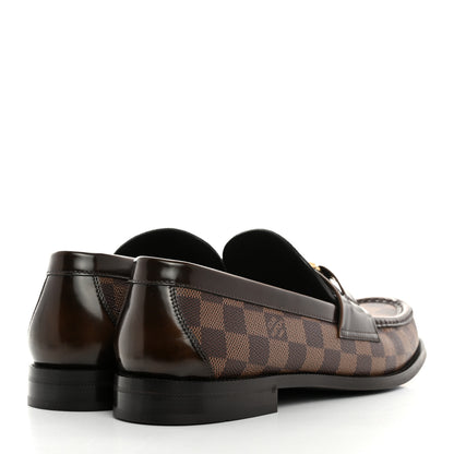 Louis Vuitton Damier Ebene Calfskin Mens Major Loafers 10.5 4 of 9