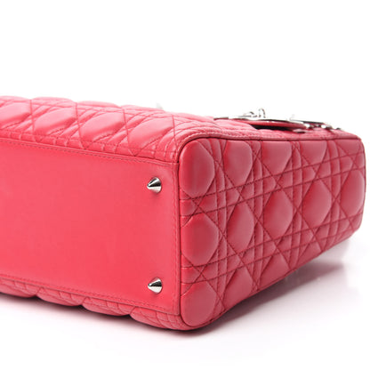 Christian Dior Lambskin Cannage Medium Lady Dior Fuchsia 7 of 10