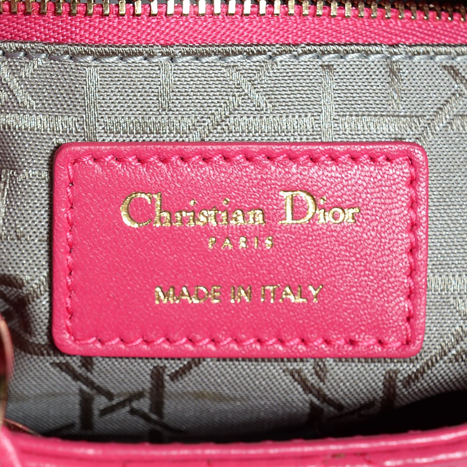 Christian Dior Lambskin Cannage Mini Lady Dior Hot Pink 6 of 10