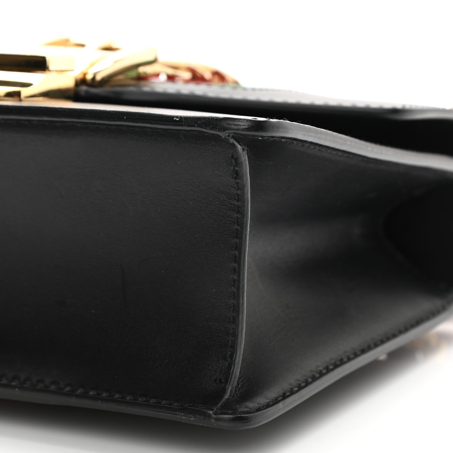 Gucci Calfskin Mini Sylvie Chain Shoulder Bag Black 10 of 11