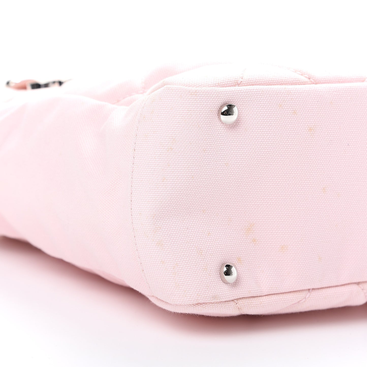 Coated Canvas Quilted Small Paris Biarritz Tote Light Pink