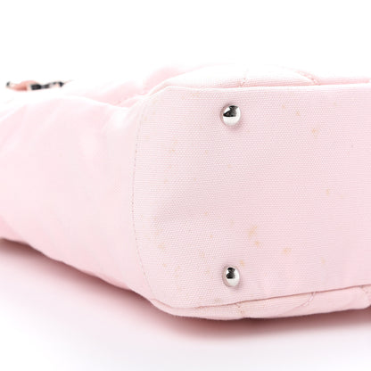 Chanel Coated Canvas Quilted Small Paris Biarritz Tote Light Pink 8 of 16