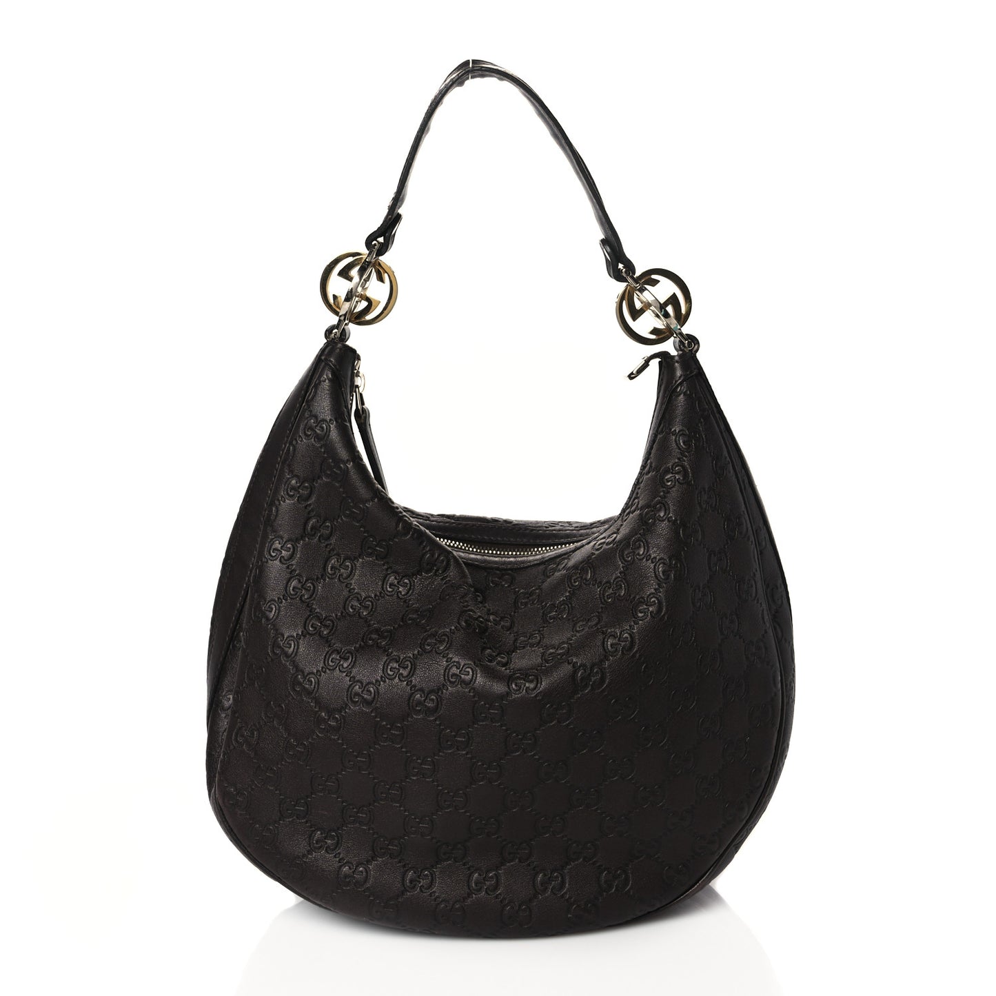 Guccissima Medium GG Twins Hobo Dark Brown
