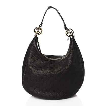 Gucci Guccissima Medium GG Twins Hobo Dark Brown 1 of 12