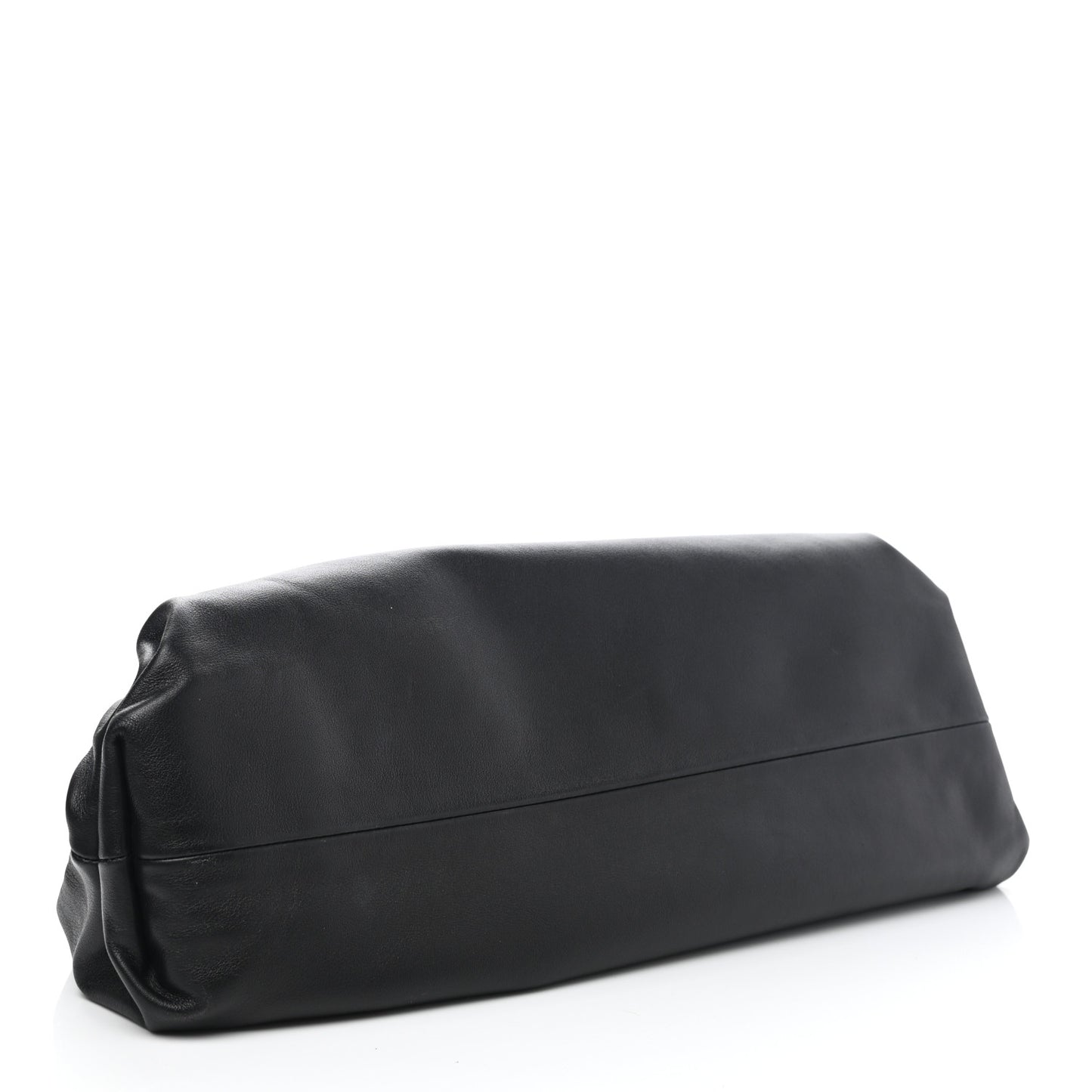Smooth Butter Calf The Pouch Oversized Clutch Black
