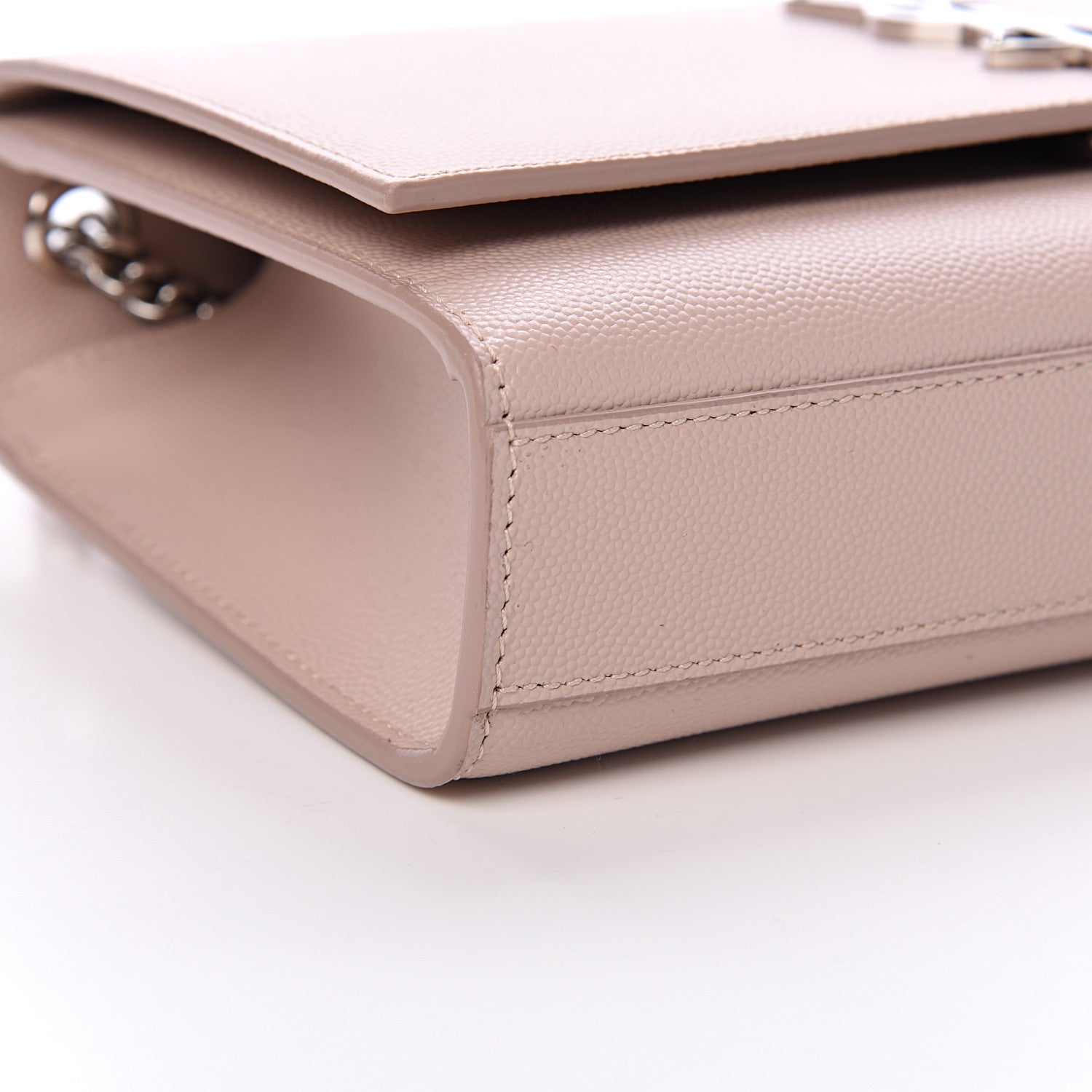 Saint Laurent Grain De Poudre Medium Classic Monogram Kate Satchel Marble Pink 8 of 9