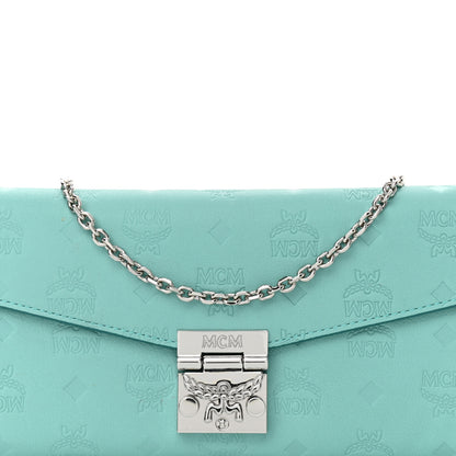 MCM Calfskin Ottomar Large Patricia Wallet On Chain Pool Blue 8 of 10