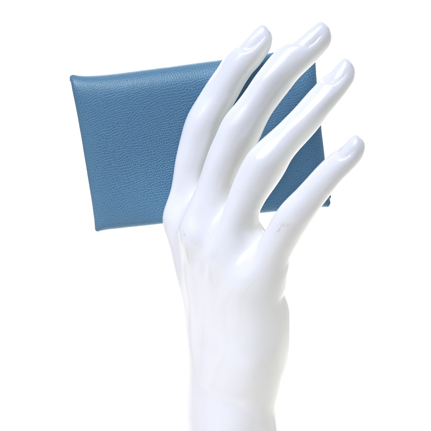 Madame Calfskin Calvi Duo Card Case Bleu du Nord