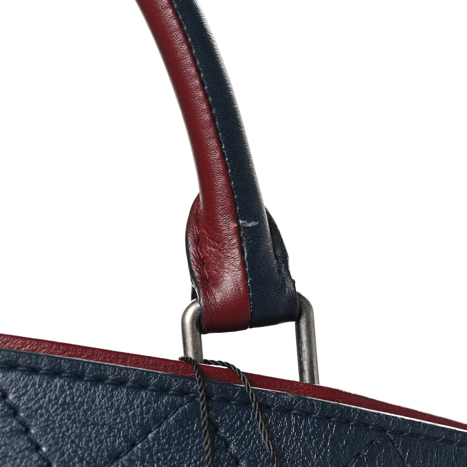 Chanel Bullskin Stitched Bi-Color Medium Shopping Tote Blue 11 of 11
