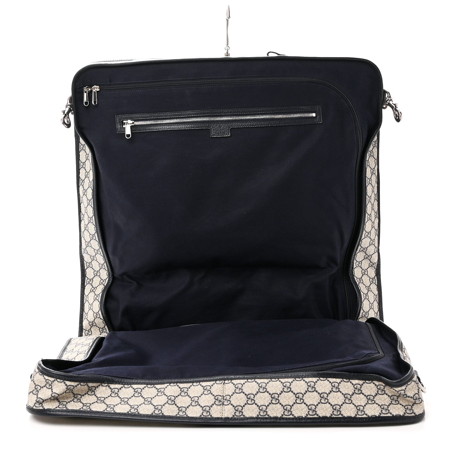 Gucci GG Supreme Monogram Web Savoy Garment Bag Beige Blue 4 of 9