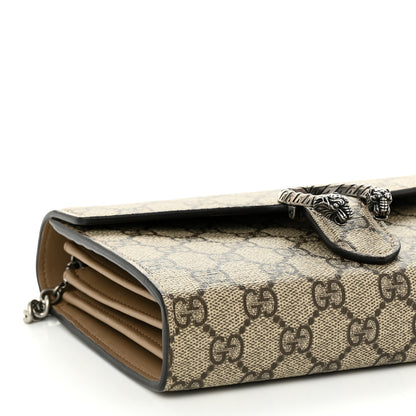 Gucci GG Supreme Monogram Mini Dionysus Chain Wallet Beige Taupe 9 of 11