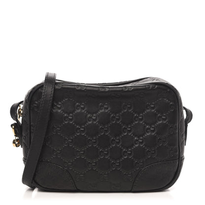 Gucci Guccissima Mini Bree Messenger Bag Black 1 of 12
