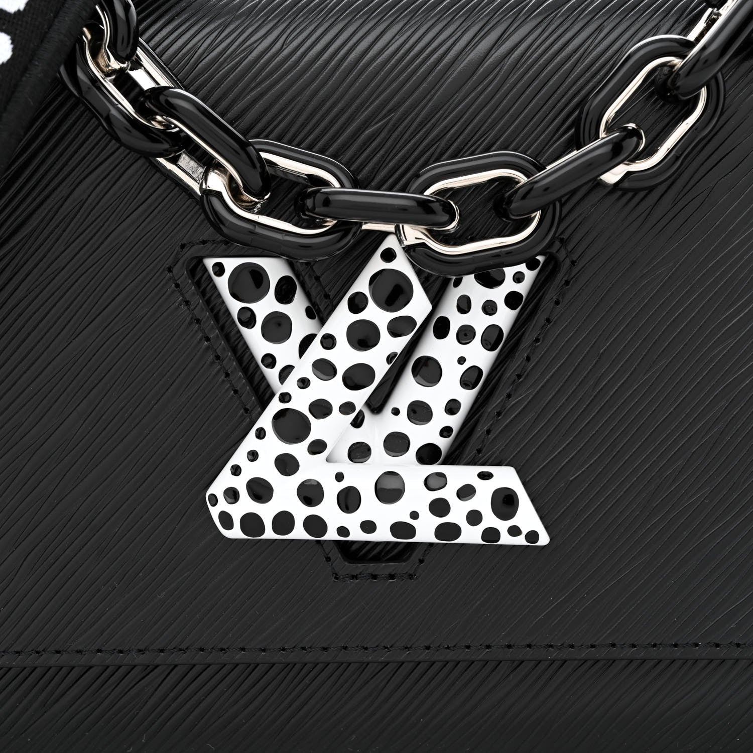 Louis Vuitton LV x YK Epi Infinity Dots Twist Shoulder Bag MM Black 9 of 12