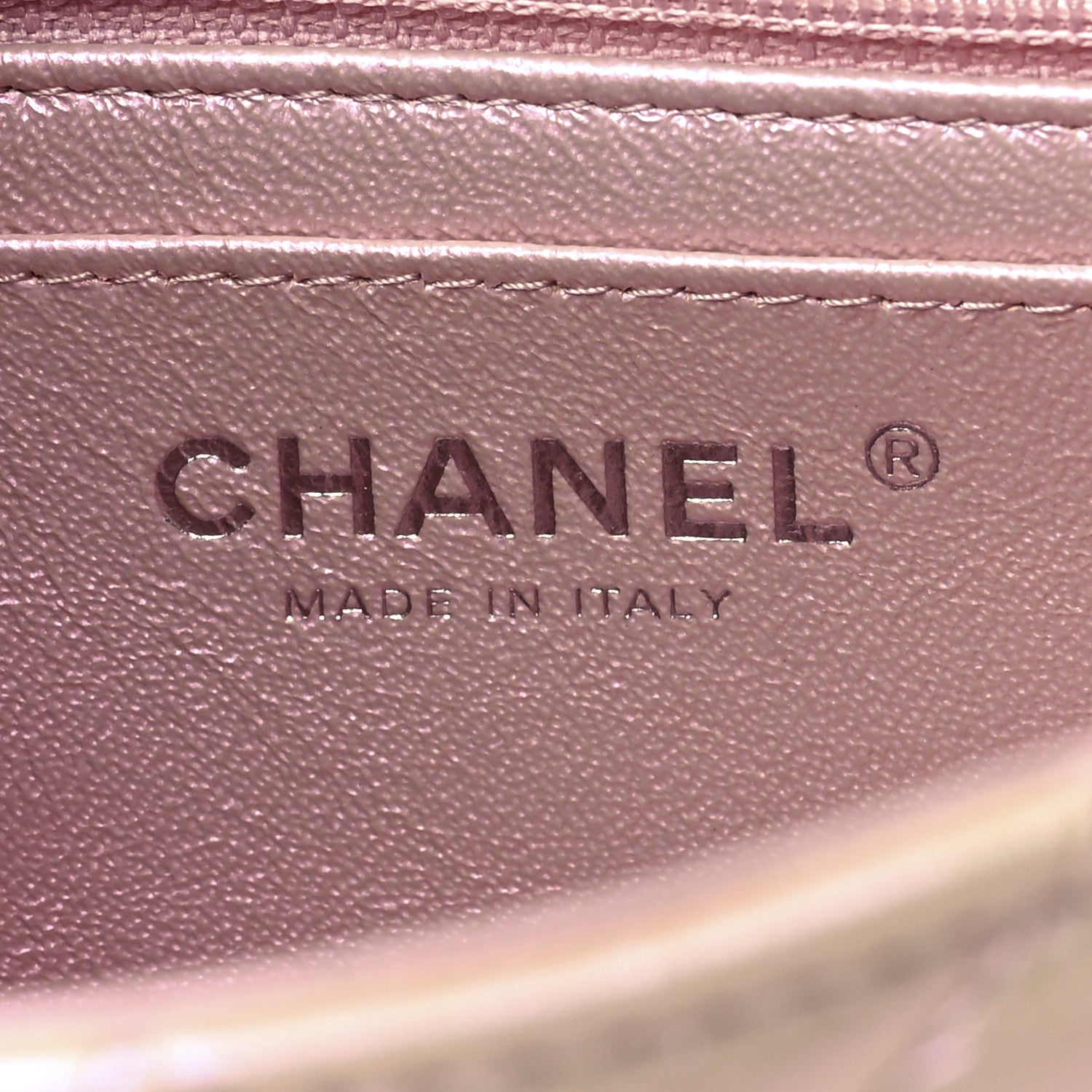 Chanel Iridescent Calfskin Quilted Mini Rectangular Flap Pink 7 of 12