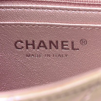 Chanel Iridescent Calfskin Quilted Mini Rectangular Flap Pink 7 of 12