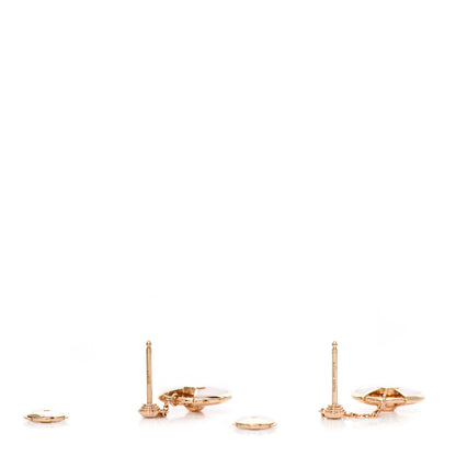 Cartier 18K Pink Gold Diamond Pink Opal Amulette de Cartier Drop Earrings 3 of 6