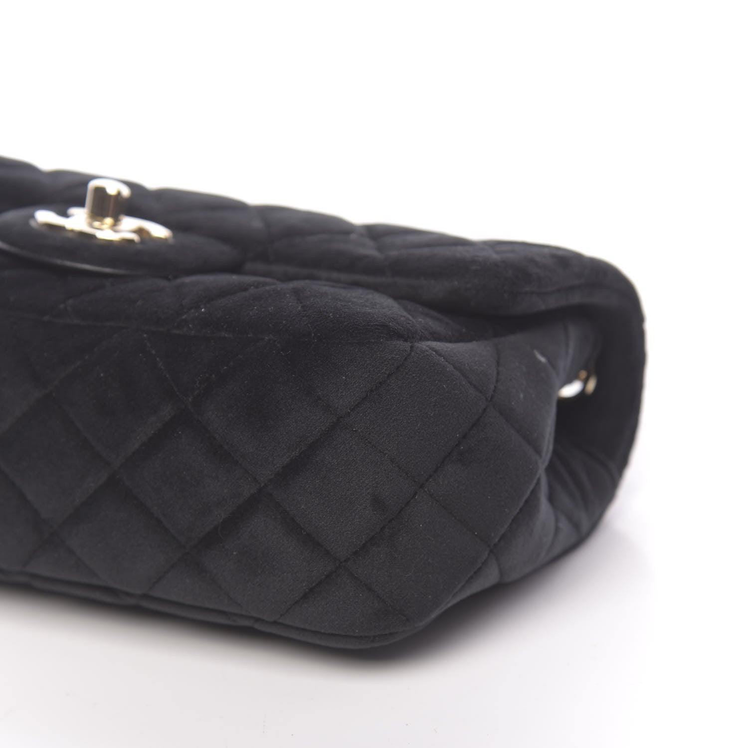 Chanel Velvet Quilted Mini Rectangular Pearl Crush Flap Black 10 of 10