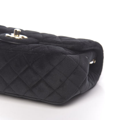 Chanel Velvet Quilted Mini Rectangular Pearl Crush Flap Black 10 of 10