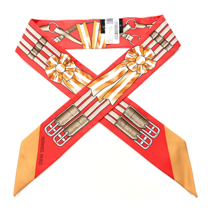 Hermes Silk Jumping Twilly Rouge Vif Caramel 1 of 4
