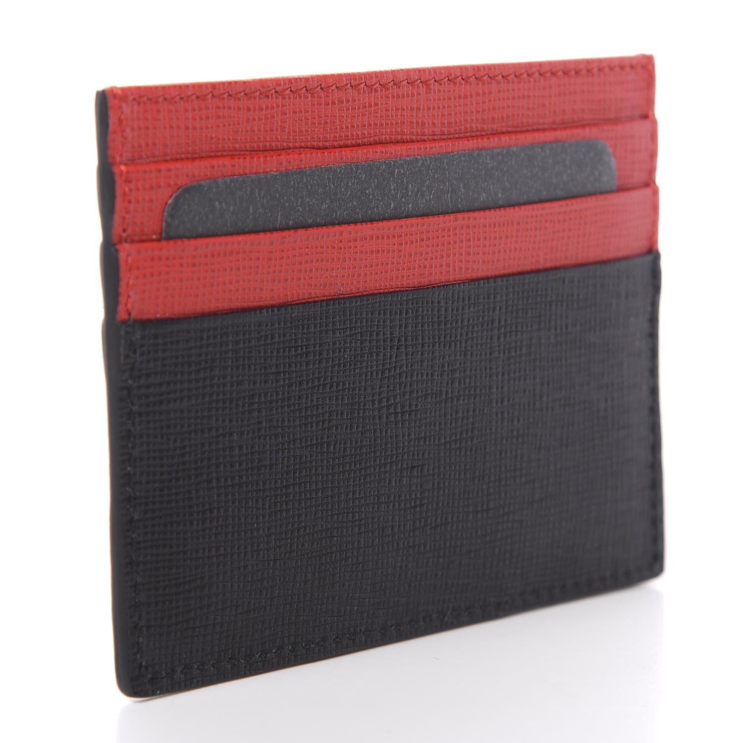 Fendi Vitello Elite Monster Eyes Card Holder Black Yellow Red 3 of 8