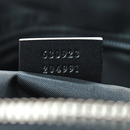 Gucci Nylon Web Top Handle Shoulder Bag Black 9 of 9
