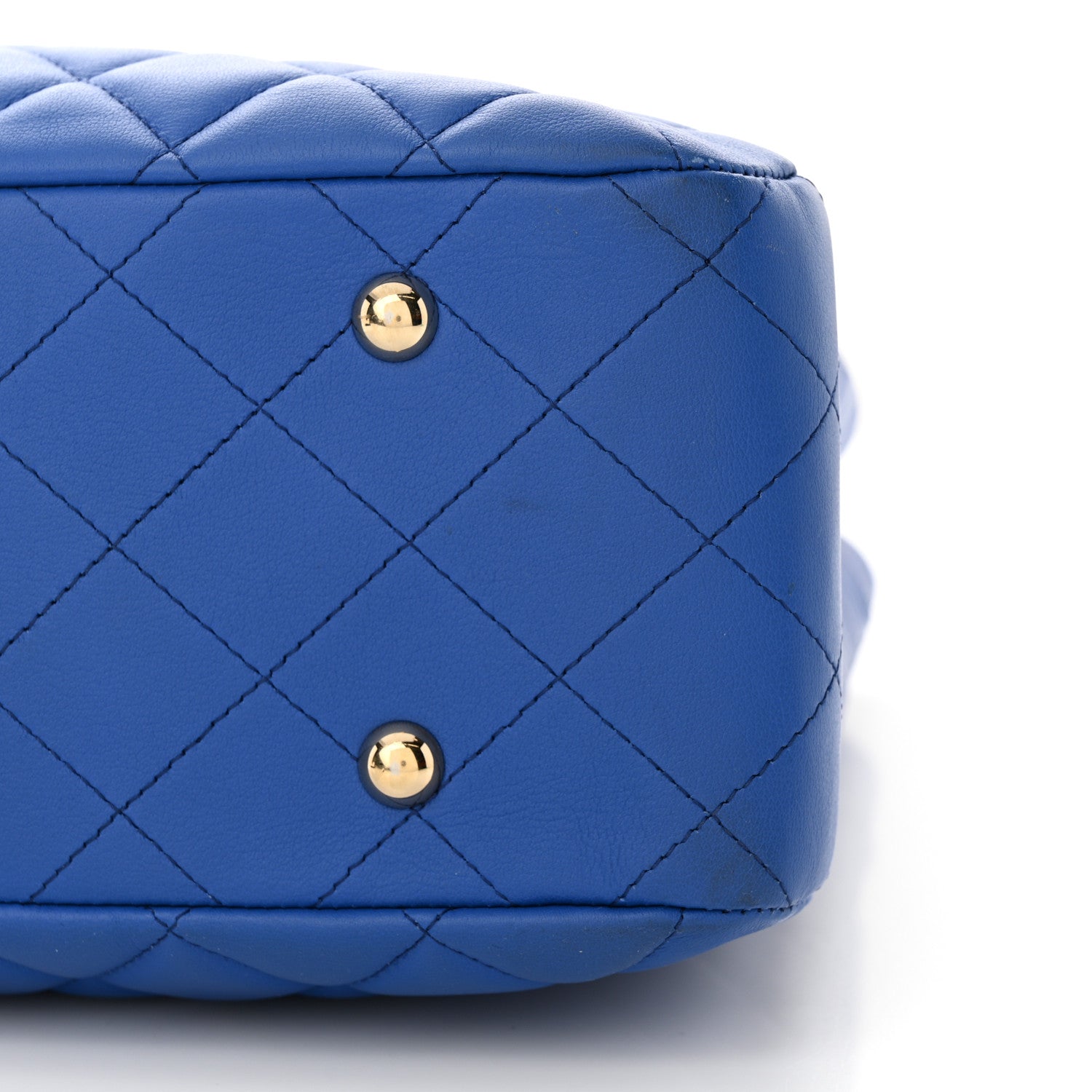 Chanel Calfskin Quilted Large Classic Shopping Tote Blue 11 of 11