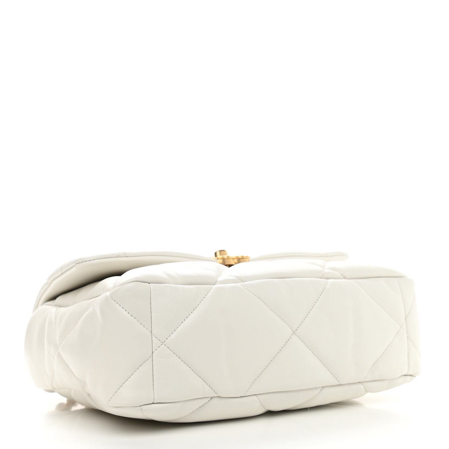 Chanel Goatskin Quilted Large Chanel 19 Flap White 4 of 10